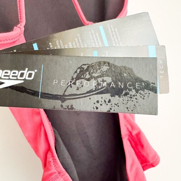 Speedo Performnce NWT Pink Low Back One Piece Swimsuit 14 - Picture 9 of 9